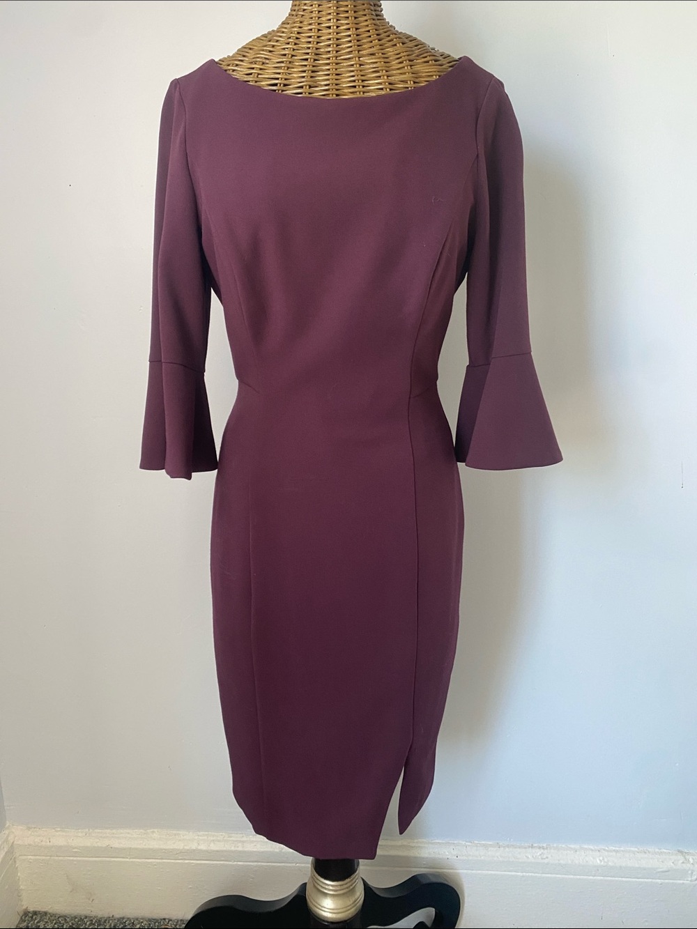 White House Black Market Plum Midi Sheath Dress